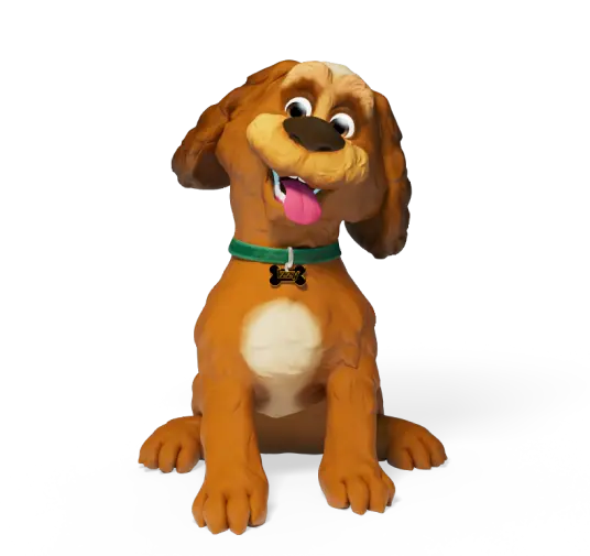 A smiling dog illustration.