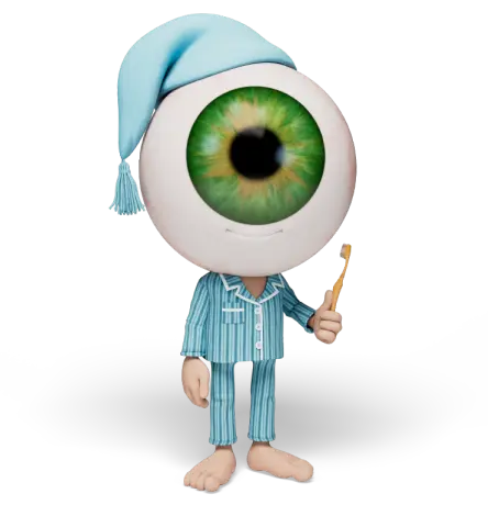 Irv in pajamas holding a toothbrush.
